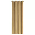 Zasłona ciemnobeżowa z tkaniny welwetowej, troczek w zestwie 140x270 cm przelotka  ANTARA Eurofirany