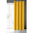 Zasłona musztardowa z gładkiej matowej tkaniny zaciemniającej 135x250 cm przelotka BLACKOUT Eurofirany