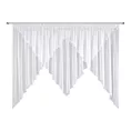 Dekoracja okienna biała z gładkiej markizety asymetryczna 400x160 cm MILENA Eurofirany