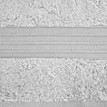 Ręcznik do rąk 30x50 cm bawełniany kolor srebrny zdobiony bordiura w paski 550 g/m2 AURA Eurofirany
