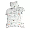 Pościel 140x200 cm z mikrowłókna kolor biały, błękitny z motywem kwiatowym Design 91 Eurofirany
