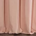 Zasłona szyta na taśmie fala DORA - HIT pudrowa z miękkiej tkaniny o welurowej strukturze