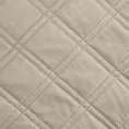 Narzuta welwetowa beżowa 220x240 cm pikowana metodą hot press wzór geometryczny LUIZ 8 DESIGN 91 Eurofirany