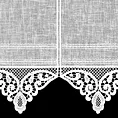 Tkanina firanowa zazdrostka z etaminy zdobiona ażurowym haftem Eurofirany