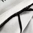 Koc bawełniano-akrylowy 220x240 cm biało, czarny z geometrycznym nadrukiem ELEGANTE EVA MINGE Eurofirany