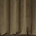 Zasłona szyta na taśmie fala ENYA jasnobrązowa z miękkiej półmatowej tkaniny welwetowej