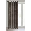 Zasłona grafitowa z ekskluzywnego matowego welwetu 140x250 cm przelotka VILLA Eurofirany
