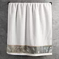 Ręcznik kąpielowy 70x140 cm bawełniany kolor biały z designerską bordiurą 500 g/m2 EVA 17 Eva Minge Eurofirany
