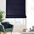 Roleta rzymska ciemnogranatowa z gładkiej tkaniny typu blackout