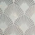 Roleta rzymska MIKKA srebrna z ekskluzywnej tkaniny z modnym wzorem wachlarzowym