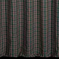 Zasłona szyta na przelotkach zielono granatowa z delikatnej tkaniny w kratkę