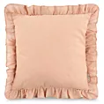 Poszewka na poduszkę 45x45 cm lniana z bawełnianą falbanką jasnoróżowa AVINION TERRA COLLECTION Eurofirany