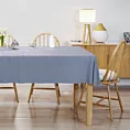 Obrus szyty błękitny miękka, szenilowa tkanina o wyraźnym splocie i delikatnym połysku