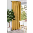 Zasłona musztardowa z tkaniny welurowej 420x260 cm tunel Dora Eurofirany