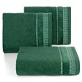 Ręcznik kąpielowy 70x140 cm bawełniany kolor butelkowy zielony z delikatną ozdobną bordiurą 500 g/m2 AMANDA Eurofirany