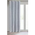 Zasłona szara z melanżowej tkaniny w stylu eko 140x250 xm przelotka MEGAN Eurofirany