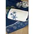 Ręcznik kąpielowy świąteczny 50x90 cm bawełniany kolor biały 480 g/m2 CAROL Eurofirany