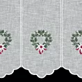 Tkanina firanowa zazdrostka z haftem świątecznym Eurofirany