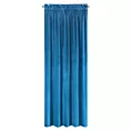Zasłona granatowa z połyskiem, welwetowa 140x270 cm na taśma SAMANTA Eurofirany