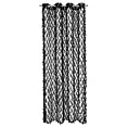 Zasłona czarna zdobiona wzorem designerskim 140x250 przelotka VICTORIA Eva Minge Eurofirany