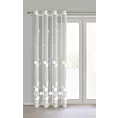 Firana kremowa z siateczki zdobiona subtelnym haftem 140x250 cm przelotka - SALI Eurofirany