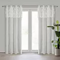 Zasłona biała zdobiona falbanami z moherowej tkaniny 140x250 cm przelotka AGIS Eurofirany