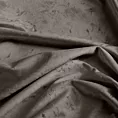 Poszewka szyta popielata z miękkiej tkaniny welwetowej z efektem kreszowania, wykończona obciążnikiem