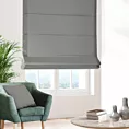 Roleta rzymska ciemnoszara z gładkiej tkaniny typu dimout