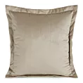 Poszewka na poduszkę 45x45 cm welwetowa z ozdobnymi brzegami beżowa RIA DIVA LINE Eurofirany