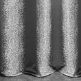 Zasłona szyta na przelotkach SORENTO grafitowo srebrna z tkaniny w szerokie połyskliwe pasy