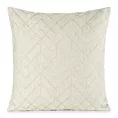Poszewka na poduszkę 45x45 cm z geometrycznym haftem naturalno, złota MILA Eurofirany