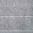 Ręcznik kąpielowy FERO z welwetową bordiurą srebrny 50x90 cm Eurofirany