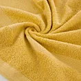Ręcznik kąpielowy 70x140 cm bawełniany kolor musztardowy z bordiurą w paseczki 500 g/m2 BARI Eurofirany