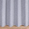 Zasłona szyta na flexach CASSIA popielata z miękkiej tkaniny o regularnym luźnym splocie wykończona obciążnikiem.