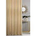Zasłona szyta na taśmie 8 cm JULIETT złota z eleganckiej połyskującej tkaniny przetykanej lureksową nicią
