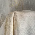 Zasłona naturalna o naturalnym splocie zdobiona wypukłym nadrukiem  140x250 cm złote przelotki - SALINA Eurofirany
