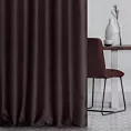 Zasłona szyta na taśmie fala ciemnobordowa z miękkiej tkaniny z efektem melanżu