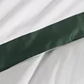 Pościel 160x200 cm z satyny bawełnianej kolor biały, ciemnozielony z kontrastującą kantą LAURA Eurofirany