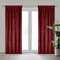 Zasłona ciemnobordowa z ekskluzywnego matowego welwetu 140x270 cm taśma RIA Diva Line Eurofirany