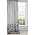 Firana stalowa z etaminy z falbanami 140x250 cm taśma - DOLLY Eurofirany