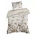 Pościel 140x200 cm z satyny bawełnianej kolor jasnokremowy, beżowy z roślinnym wzorem SPRING 41 Eurofirany