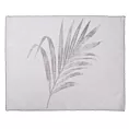 Komplet podkładek 4 szt naturalno, stalowy 32x45 cm INES z nadrukowanym motywem liści palmowych