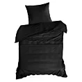 Pościel 140x200 cm z makosatyny bawełnianej kolor czarny Eva Minge Eurofirany