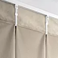 Zasłona beżowa z welwetowej tkaniny 80x270 cm system flex - MELANIE Eurofirany