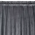 Zasłona grafitowa z miękkiego welwetu 140x250 cm taśma SUZANA Eurofirany