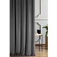 Zasłona szyta na taśmie 5 cm ENYA grafitowa z miękkiej półmatowej tkaniny welwetowej
