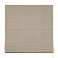 Roleta rzymska jasnobrązowo brązowa z gładkiej tkaniny zaciemniającej typu dimout