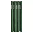 Zasłona ciemnozielono, srebrna z lśniącego welwetu z aplikacja z cekinów 140x250 cm przelotka MARGOT Eurofirany