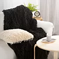 Koc z przyjemnego futerka 130x170 cm czarny ADORE Eurofirany