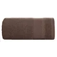 Ręcznik kąpielowy 70x140 cm bawełniany kolor ciemnobrązowy w pasy przetykany błyszczącą nicią 500 g/m2 APRIL Eurofirany